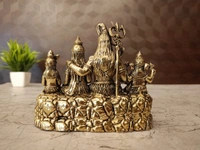 Brass Fine Art Shivan Family For Pooja