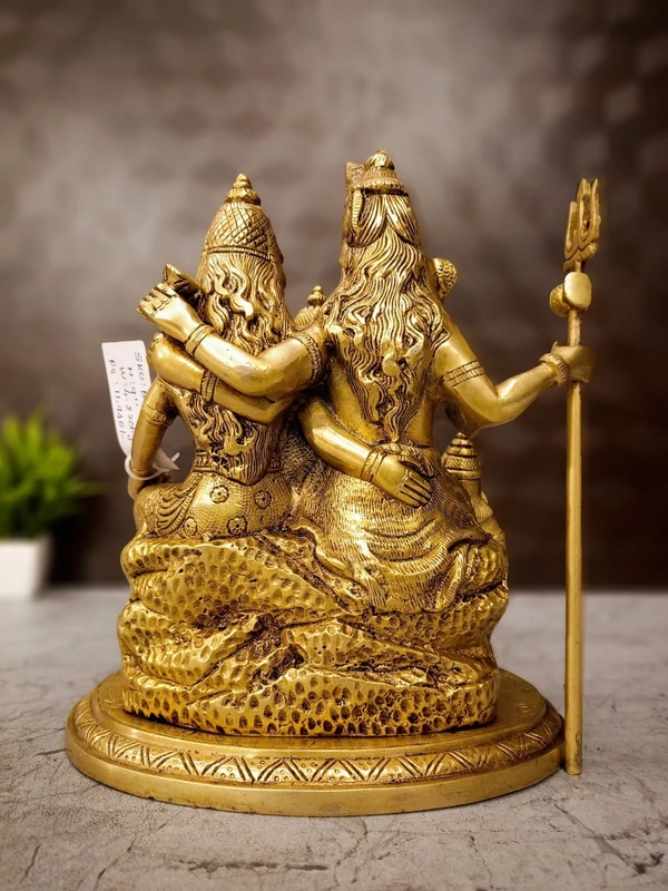 DecorsOne Brass Shivan Family Idol 9"