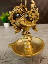 DecorsOne Brass Single Face Annam Hanging Diya 21"