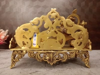 DecorsOne Brass Sofa Ganesha Idol , Divine Comfort & Elegant Decor / Gifts For Weddings