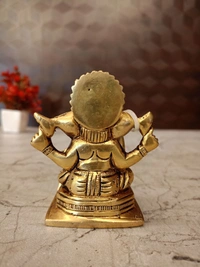 Brass Ganesha Statue / Best For Pooja Room And Offices , Antique And handicraft idols