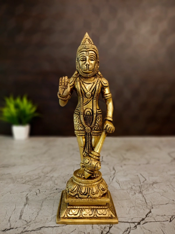 DecorsOne Brass Hanuman Standing Idol 9.5