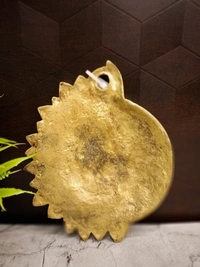 DecorsOne Brass Half Sun And Moon Face Wall Mount 6.5"