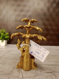 DecorsOne Brass Ganesha Sitting Under The Tree 5.5”