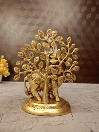 DecorsOne Brass Tree Kamadhenu Idol 7.5”