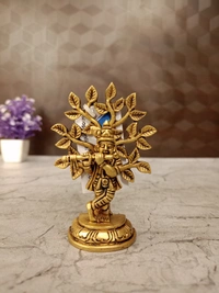 DecorsOne Brass RadhaKrishna Under Tree 3.5″