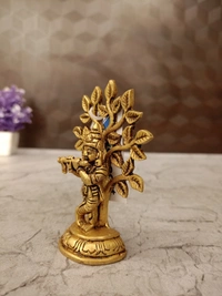 DecorsOne Brass RadhaKrishna Under Tree 3.5″