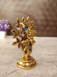 DecorsOne Brass RadhaKrishna Under Tree 3.5″