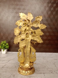 DecorsOne Brass Tree Krishna Idol Decorative Showpiece- 12″