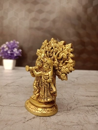 DecorsOne Buy Brass Radha Krishna with Tree Statue 3.5″