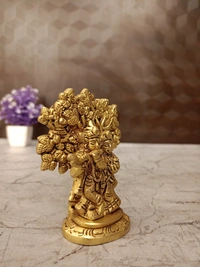DecorsOne Buy Brass Radha Krishna with Tree Statue 3.5″