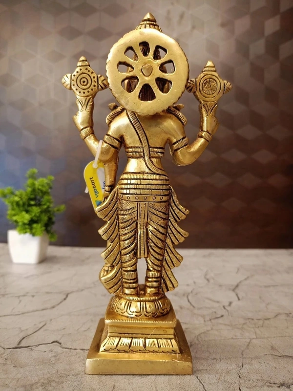 DecorsOne Brass Lord Vishnu idol 8.5"