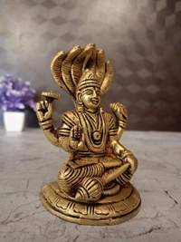 DecorsOne Brass Snake Vishnu Idol 5"
