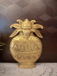 DecorsOne Brass Wall Mount Kalasam For Pooja 8″
