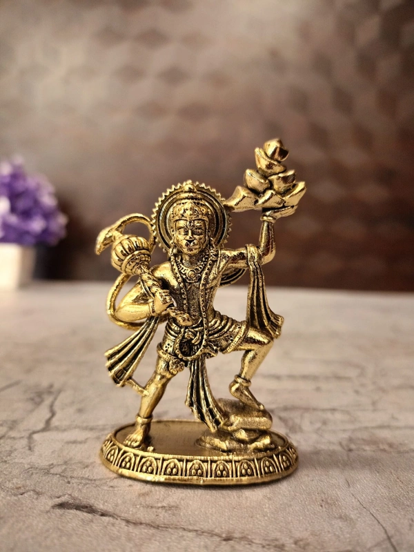 Brass Fine art Hanuman Mountain