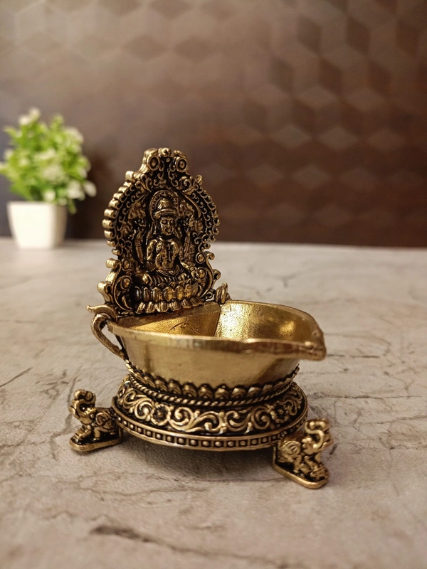 Brass Fine art Lakshmi diya
