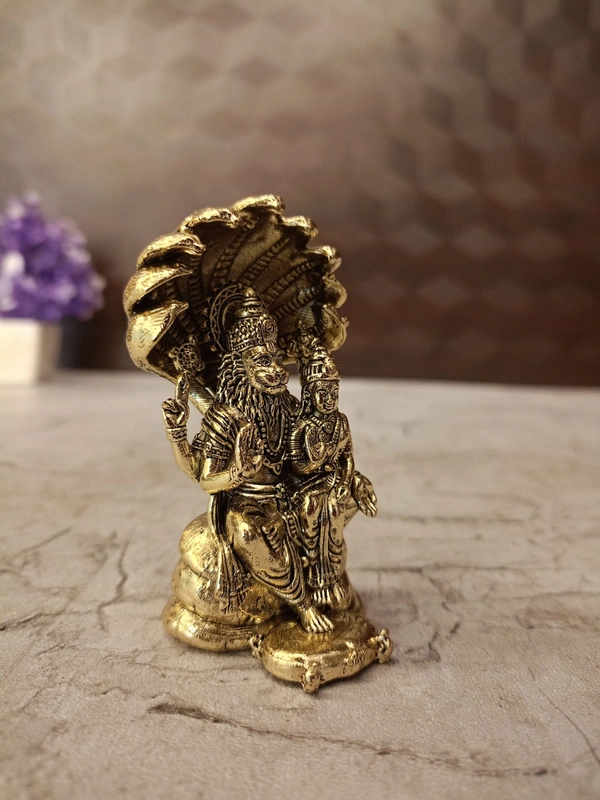 Brass Fine art Lakshmi Narashimar Idol
