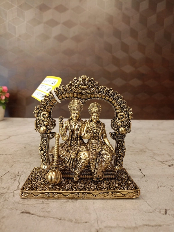 DecorsOne Brass Fine art Vishnu Lakshmi Thiruvachi idol
