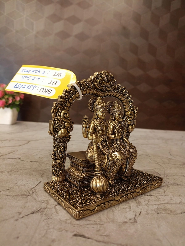 DecorsOne Brass Fine art Vishnu Lakshmi Thiruvachi idol