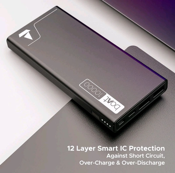 Powerbank with battery capacity with Smart IC protection, 22.5W fast charging. - 10000 mAh, Black