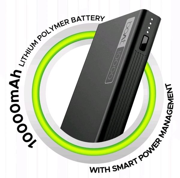 Powerbank with battery capacity with Smart IC protection, 22.5W fast charging. - 10000 mAh, Black