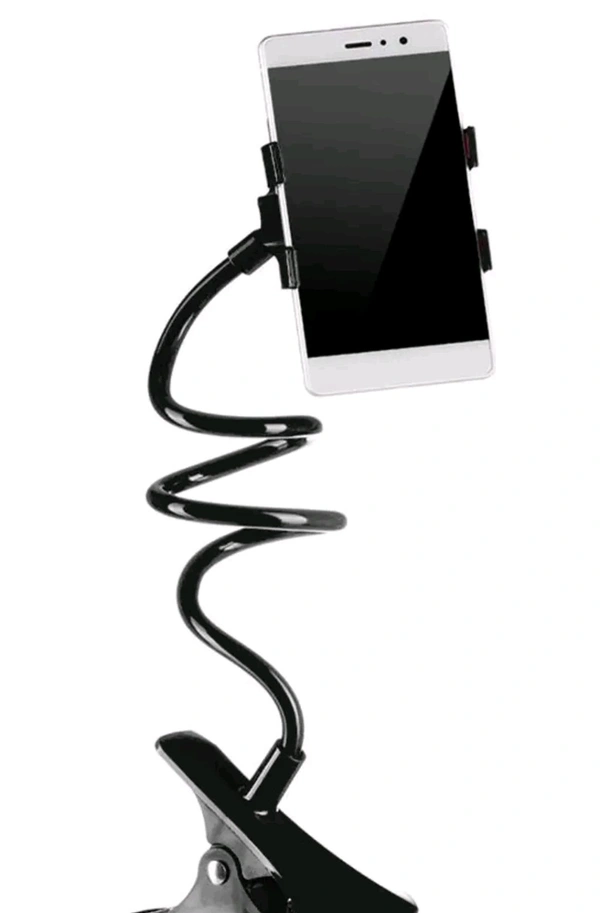 Mobile Holder Snake Style 360 Rotating Flexible Long Lazy Stand Bed Desktop Car Stand Mount for All Smart Phones Mobile Holder - Black