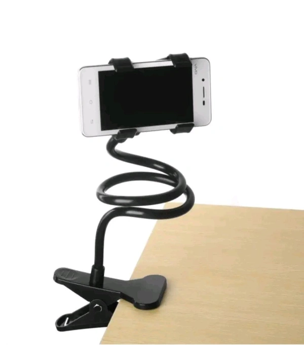 Mobile Holder Snake Style 360 Rotating Flexible Long Lazy Stand Bed Desktop Car Stand Mount for All Smart Phones Mobile Holder - Black