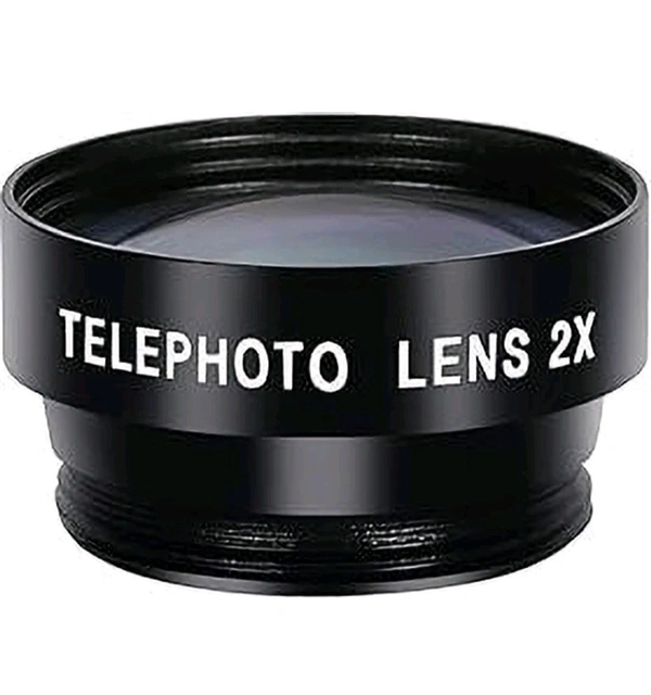 Telephoto 2x Camera Lens - Compatible With All Iphone & Android Smartphones Mobile Phone Lens - Black