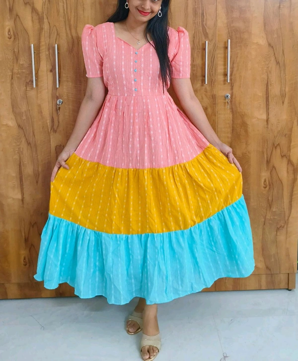 Tri Colour-Feeding Kurti - L