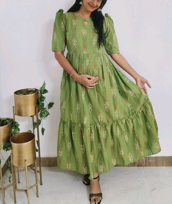 Green Ikkat -Feeding Kurti - XXL, Mantis
