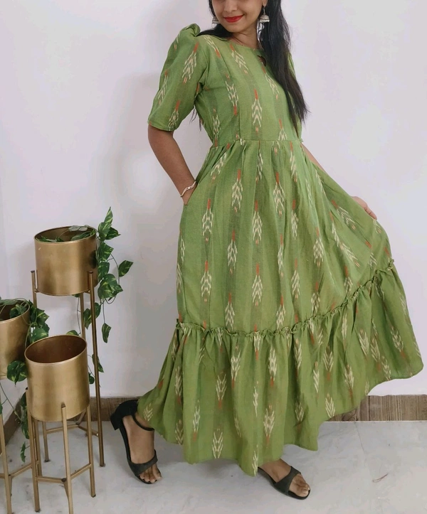 Green Ikkat -Feeding Kurti - XXL, Mantis