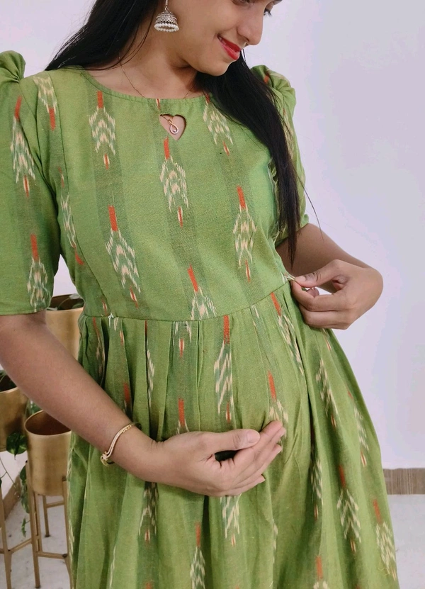 Green Ikkat -Feeding Kurti - XXL, Mantis