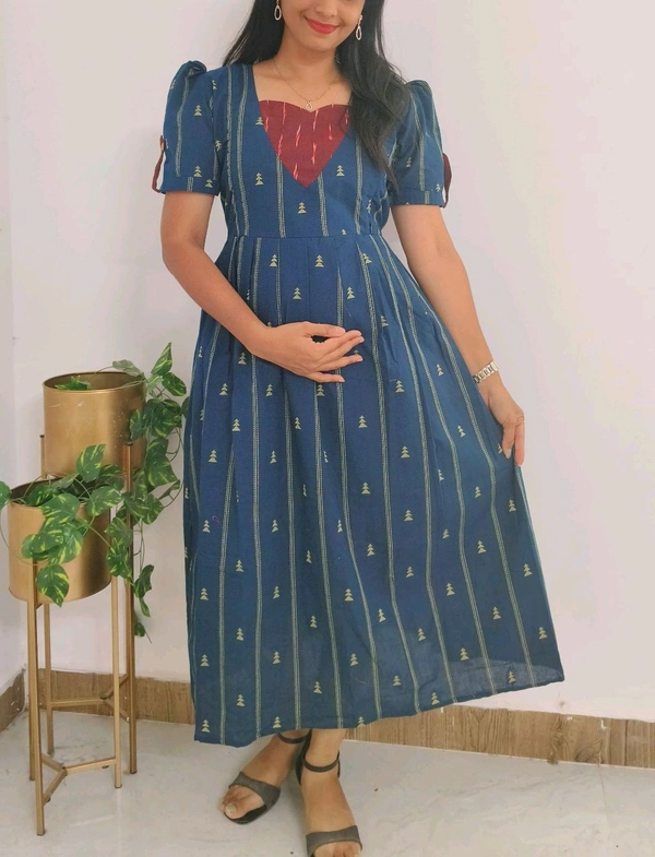 Dark Blue-Cotton Feeding Kurti - M, Jacksons Purple