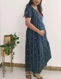 Dark Blue-Cotton Feeding Kurti - M, Jacksons Purple