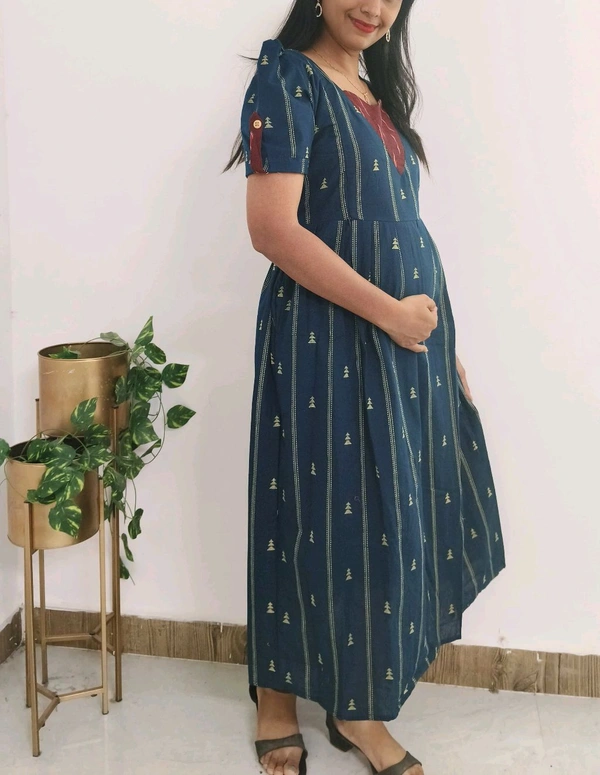 Dark Blue-Cotton Feeding Kurti - XXL, Jacksons Purple