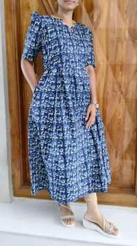 Elephant Printed-Cotton Feeding - Jacksons Purple, XL