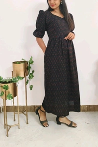 Black Ikkat Feeding Maxi - Black, XXL