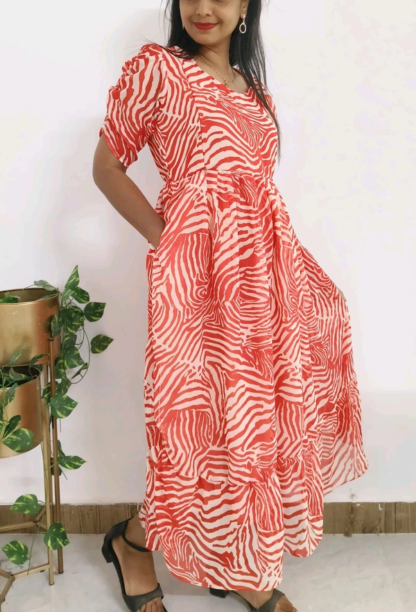 georgette Feeding kurti - Roman, 3XL