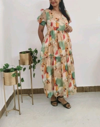 Black- Georgette Feeding Maxi - Pancho, XXL