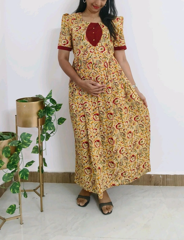 Kalamkari Feeding Kurti - L