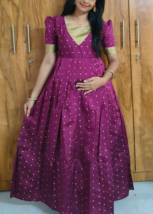 Wine-Silk Feeding Wear - M