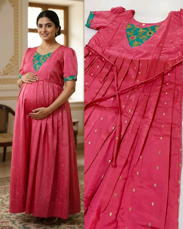 Rose Wood-Silk Feeding Wear - M
