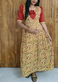 Kalamkari Feeding Kurti - L