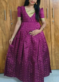 Wine-Silk Feeding Wear - L