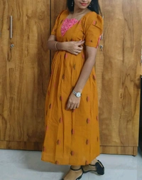 Mustard Yellow-Cotton Feeding Kurti - M, Tussock