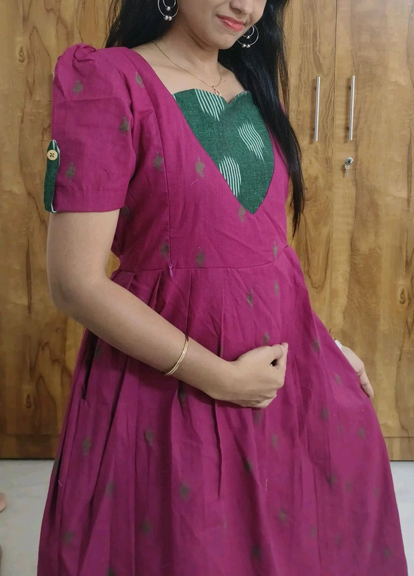 Pink-Cotton Feeding Kurti - L, Flirt