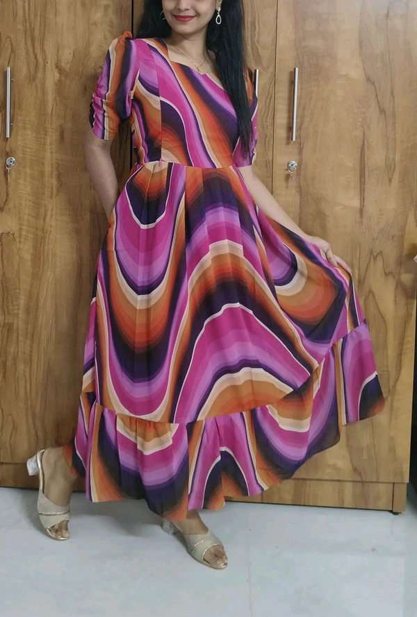 Georgette Feeding Kurti - L