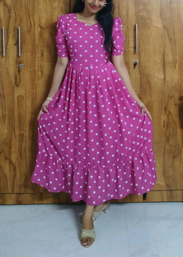 Pink Georgette feeding maxi - XL