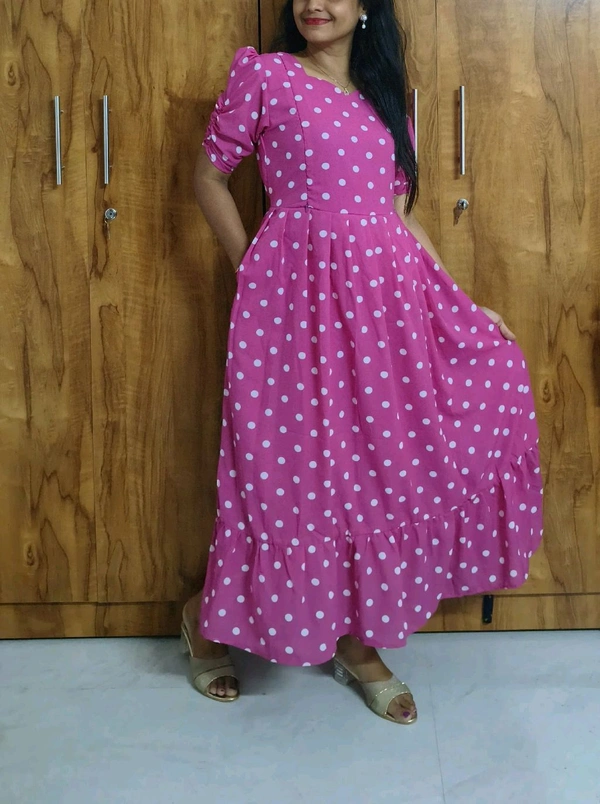 Pink Georgette feeding maxi - XL