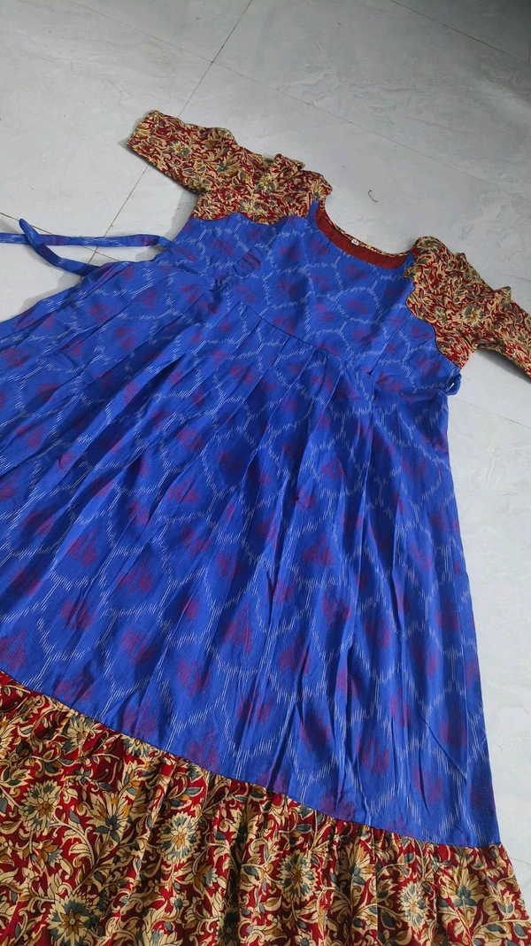 Ikkat cotton Feeding Kurti - XL, Martini